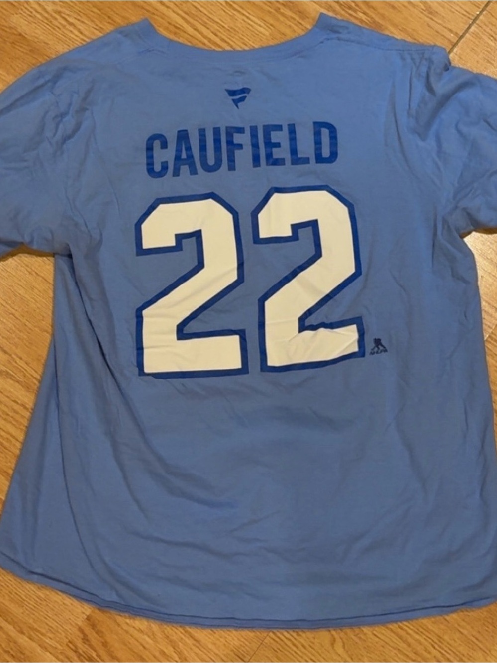 Fanatics Light Blue 'Caufield 22' Short-Sleeve Graphic Tee